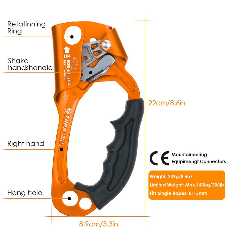 Product Introduction of Outdoor Hand Ascender Climbing Ascender 8-13mm Vertical Rope Access Climbing Rescue Caving 5