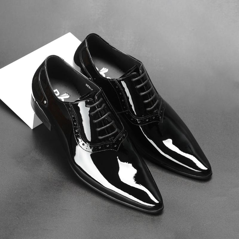 GS105 - Mẫu giày Nhập Khẩu Oxford da bóng mũi nhọn chính hãng ROSI 1