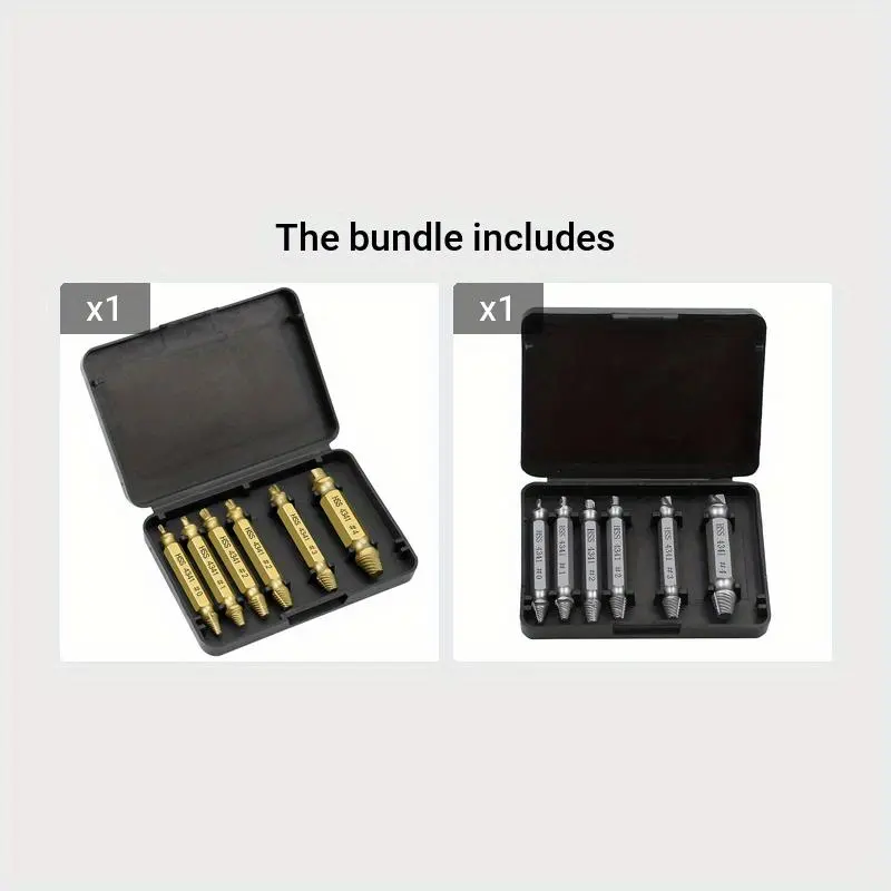Damaged Screw Extractor Set, Easy Out Bolt Extractor, Stripped Broken Screw Remover, Power Tool Accessories 3