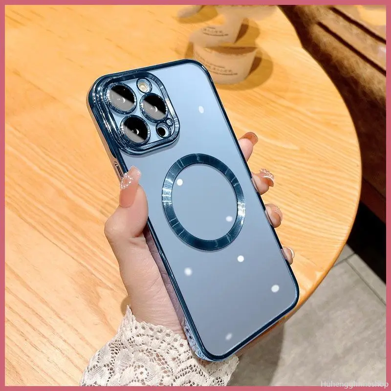(Hot sale)ขายดีประจำเดือนนี้ เคส Logo กันเลนส์กล้อง สำหรับ iPHONE X XS XS MAX 7 8 SE2 2020 SE3 2022 7Plus 8Plus 11 12 13 14 15 สีม่วง หรู ราคาส่ง 040