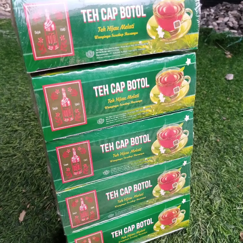 5 Box Teh Celup Cap Botol isi 15 per box Teh Hijau Melati Wanginya sesedap Rasanya Tea 1
