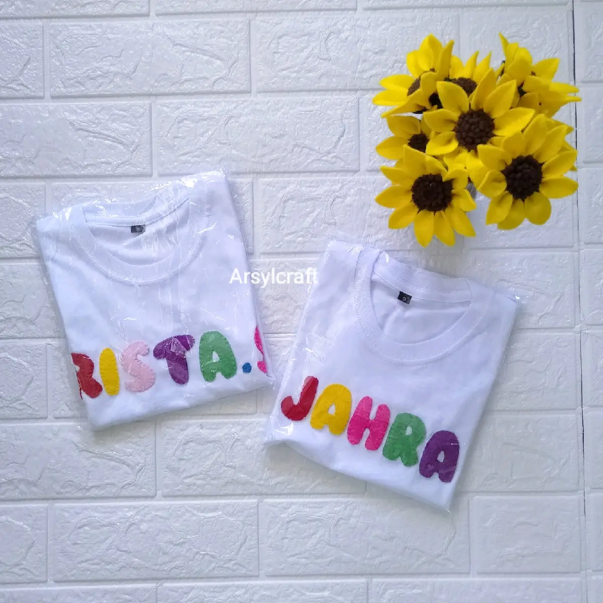 kaos nama anak laki-laki dan perempuan usia 0-13 tahun Katun
