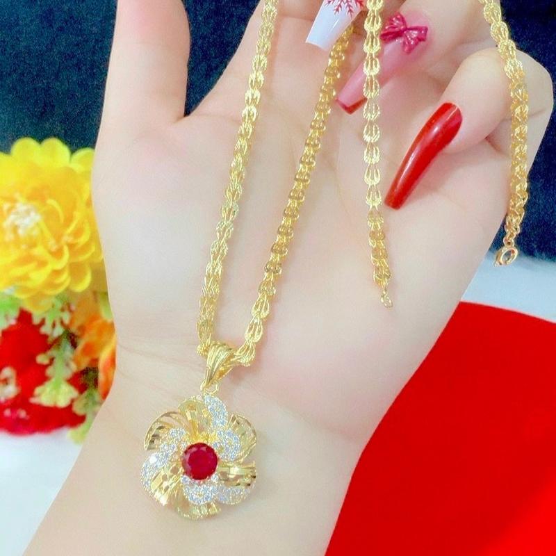 Dây chuyền đuôi phụng mặt hoa mai Trang Sức Nữ Women Trang Sức 4