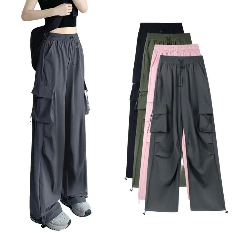 Quần Kaki Ống Rộng Túi Hộp rút dây Thời Trang Hàn Quốc Cá Tính- Mã 2 5 màu 4 size Nữ Pants Ong Women