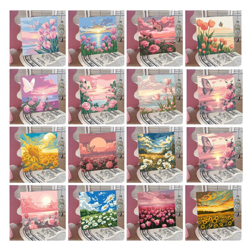  Tranh Tô Màu theo Số Hóa Có Khung 20x20cm 