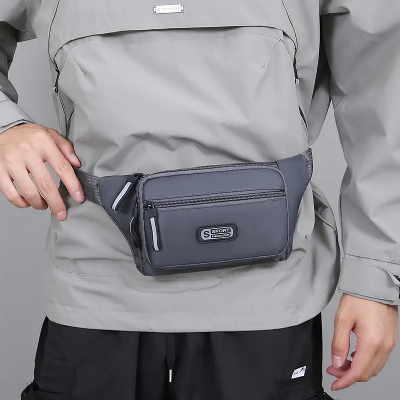 Túi Đeo Hông Nam, Chất Liệu Nylon Thời Trang, Sức Chứa Lớn, Chống Trộm, Thích Hợp Cho Thể Thao Và Điện Thoại Di Động, Nhiều Ngăn, Chống Thấm Nước, Ôm Sát, Lý Tưởng Để Sử Dụng Ngoài Trời 5