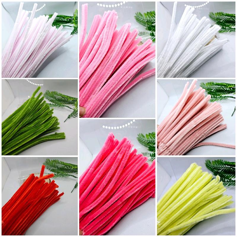 Bó 100 sợi kẽm nhung loại 1 dày mịn làm hoa thủ công