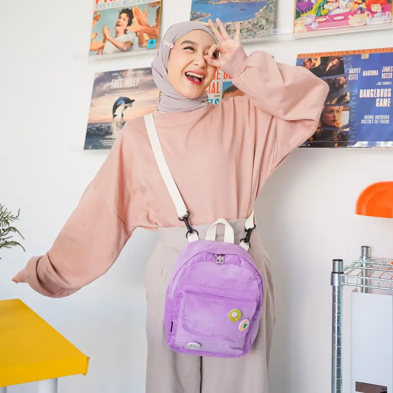 Himeku YOMI MINI Backpack - Tas Kecil Multifungsi - Backpack Slingbag - Ransel Corduroy 5