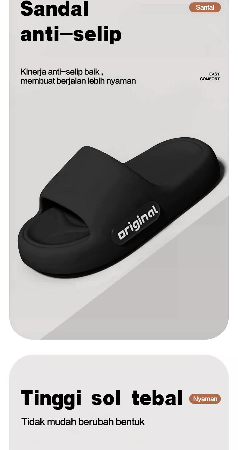 BSJ Sandal Wanita Terbaru 2025 gaya Korea Elegan Sandal Jeli EVA Sandal Datar Sandal Rumah