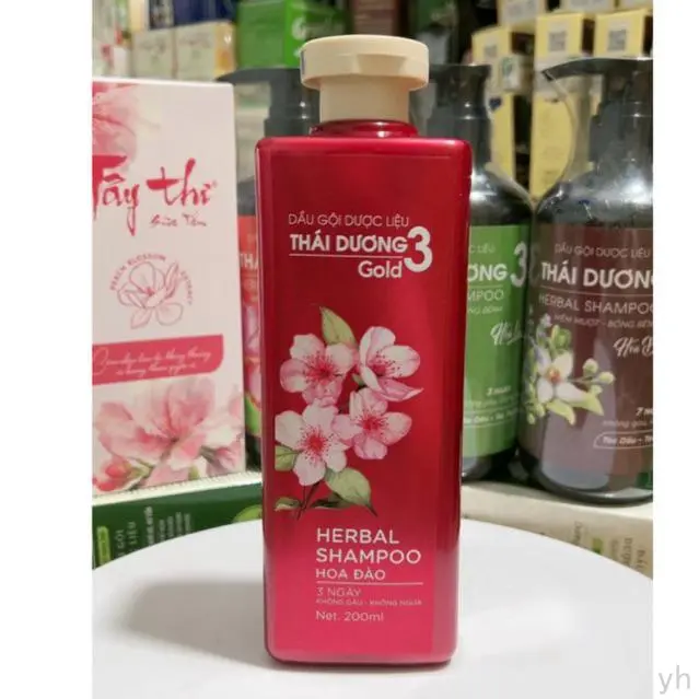 DẦU GỘI THÁI DƯƠNG 3 HOA ĐÀO FREESHIP CHAI 200ml- Dành Cho Da Đầu Gàu Ngứa