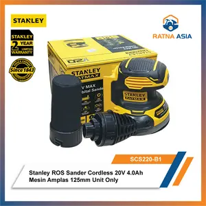 Stanley SCS220 ROS Sander 20V Cordless 125mm Bare Tool Unit Saja Tanpa Baterai & Charger SCS220-B1
