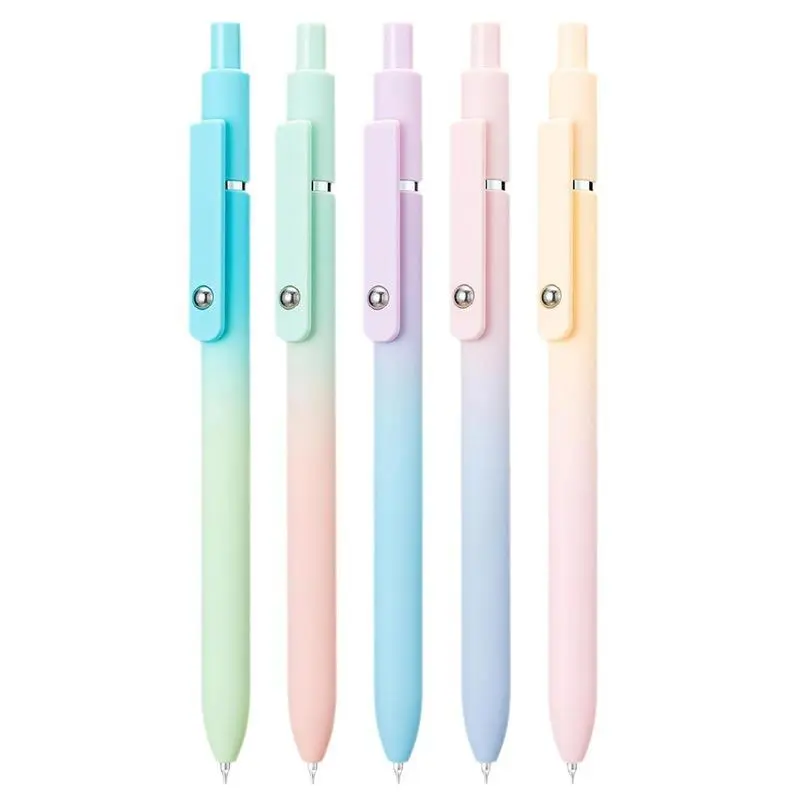 0.5mm Gel Pen (5 Counts/set), Smooth Writing Gel Pen, Cute Stationery Pen for Office School Student, Gift for Girls 3