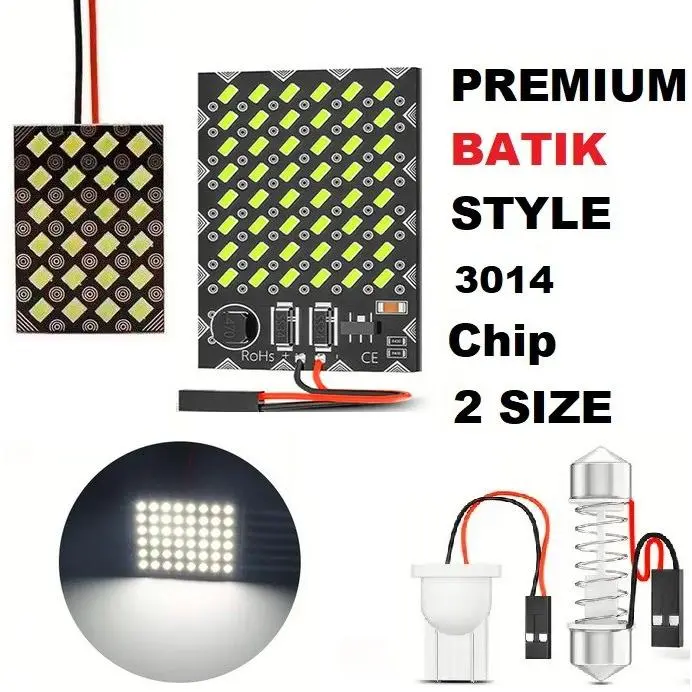 Lampu PLAFON LED MOBIL BATIK premium 24 48 LED 2835 3014 kabin panel