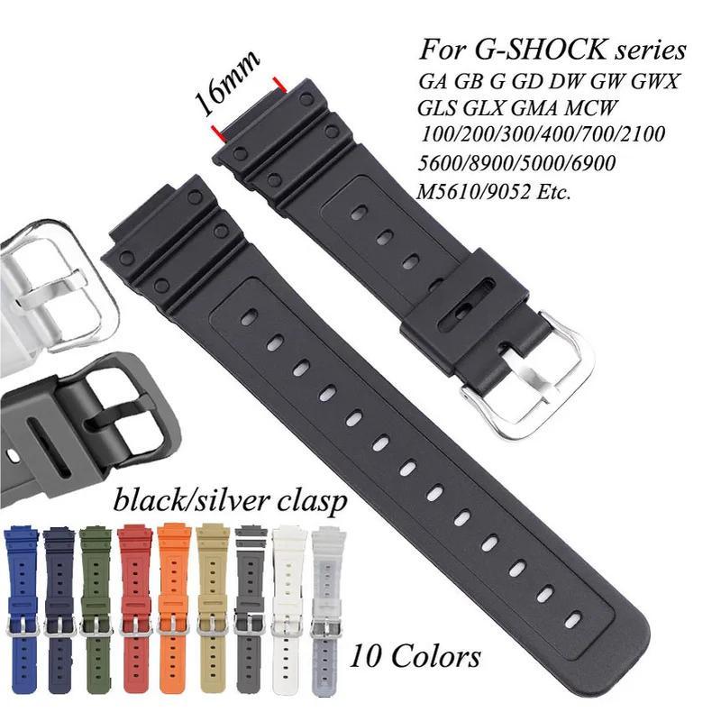 Beautiful Elegance Resin Watch Band Replacement DW-5600EG-9V_K0042365 main image 1