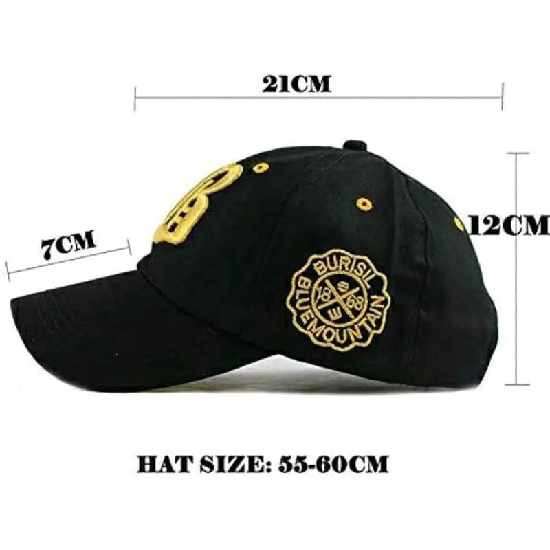 Topi Baseball Cap LB Burisil Bluemountain 1868 Import Pria Bisbol dengan Pengait Besi Rink - Hitam, Gold cuci dengan air dingin khaki/krem 1