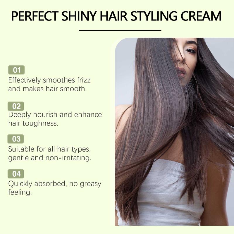 Product Introduction of Smooth Curl Styling Cream, Anti-Frizz & Hydrating Hair Cream, Long-Lasting Shine, Natural Curl Definition, 100g Wax for Women 17
