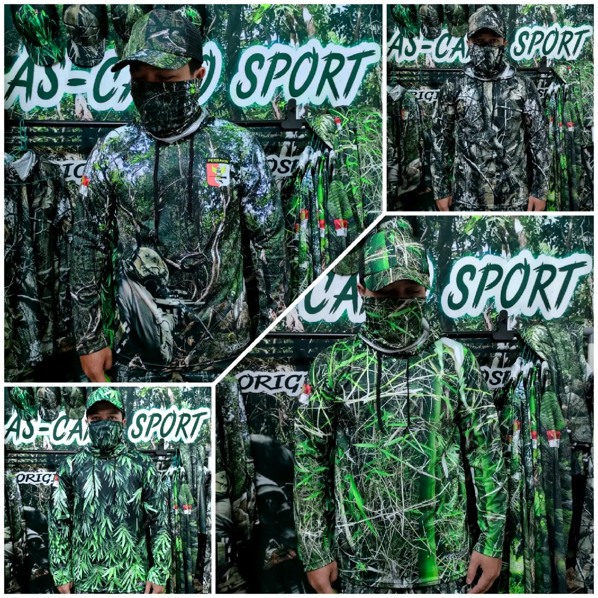 PAKET BAJU CAMO BERBURU BAJU TOPI BUFF Motif PRINTING Pria Hoodie Sweater Panjang