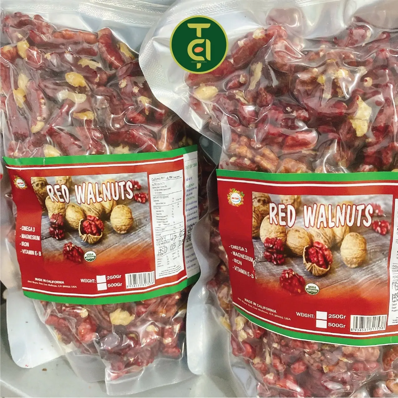 Nhân óc chó đỏ Mỹ 500g loại ngon Nuts Thức Ăn Food
