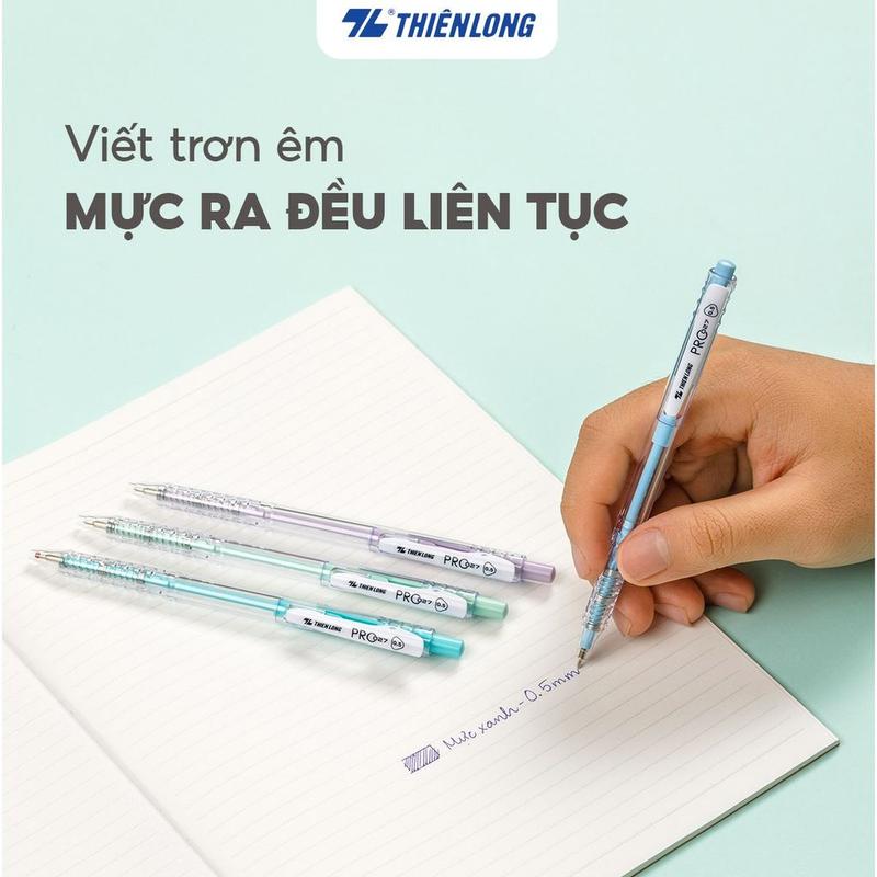  Combo 20 Bút bi màu pastel PRO 027 Thiên Long TL-105. HÀNG CHÍNH HÃNG TL BAO ĐỔI TRẢ NẾU CÓ LỖI. 