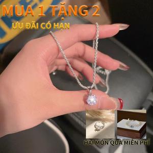 Vòng Cổ Vuông Zircon, Thời Trang, Siêu Sáng, Dành Cho Nữ, Thiết Kế Độc Đáo Mặt Dây Chuyền Kim Cương Sáng Bóng Sang Trọng, Vòng Cổ Xương Đòn Cao Cấp, Bộ Ba Mảnh, [Giá Phúc Lợi]
