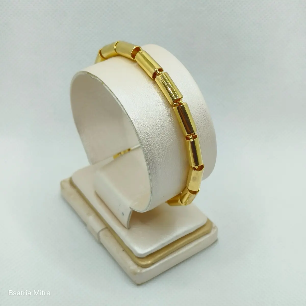 Gelang Bambu Pipa Polos Lapis Emas 24K