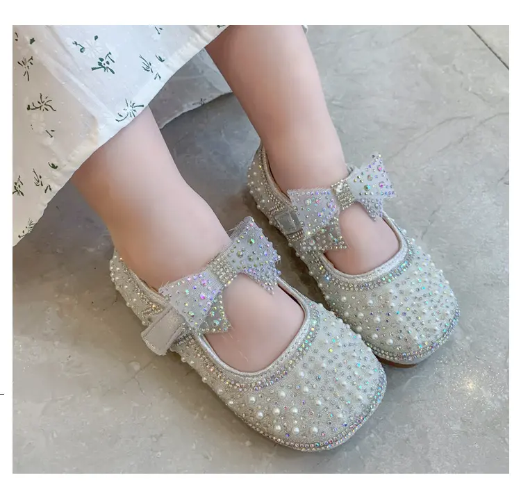 Sepatu Flat Shoes Anak Perempuan Import umur 1-6 Tahun Korea Mutiara Style KIKO