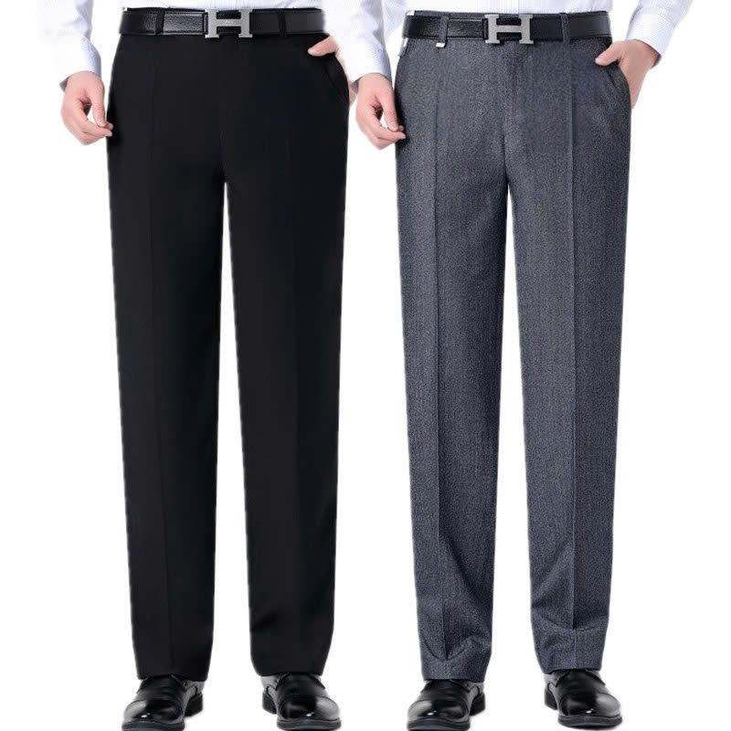 BIG SIZE Quần Tây NAm Quần Ống Đứng Chất Cotton Không Co giãn Nhiều Màu Nam Menswear