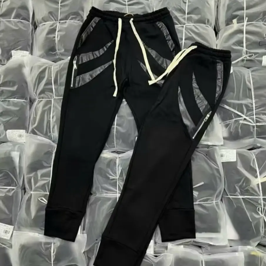 Quần jogger nam Spant vá da kéo khoá