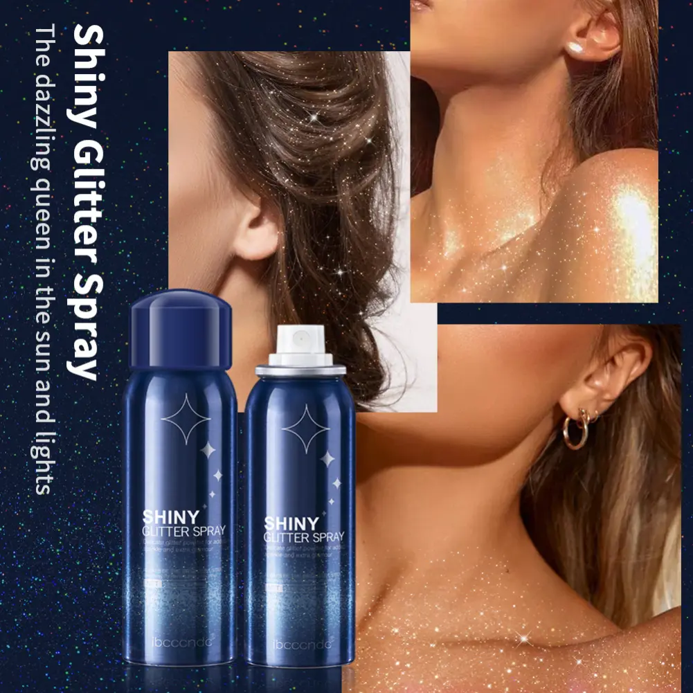 [COD] 60ML Ibcccndc Hair Body Shiny Glitter Spray Perfume All Skin Types  Body Makeup