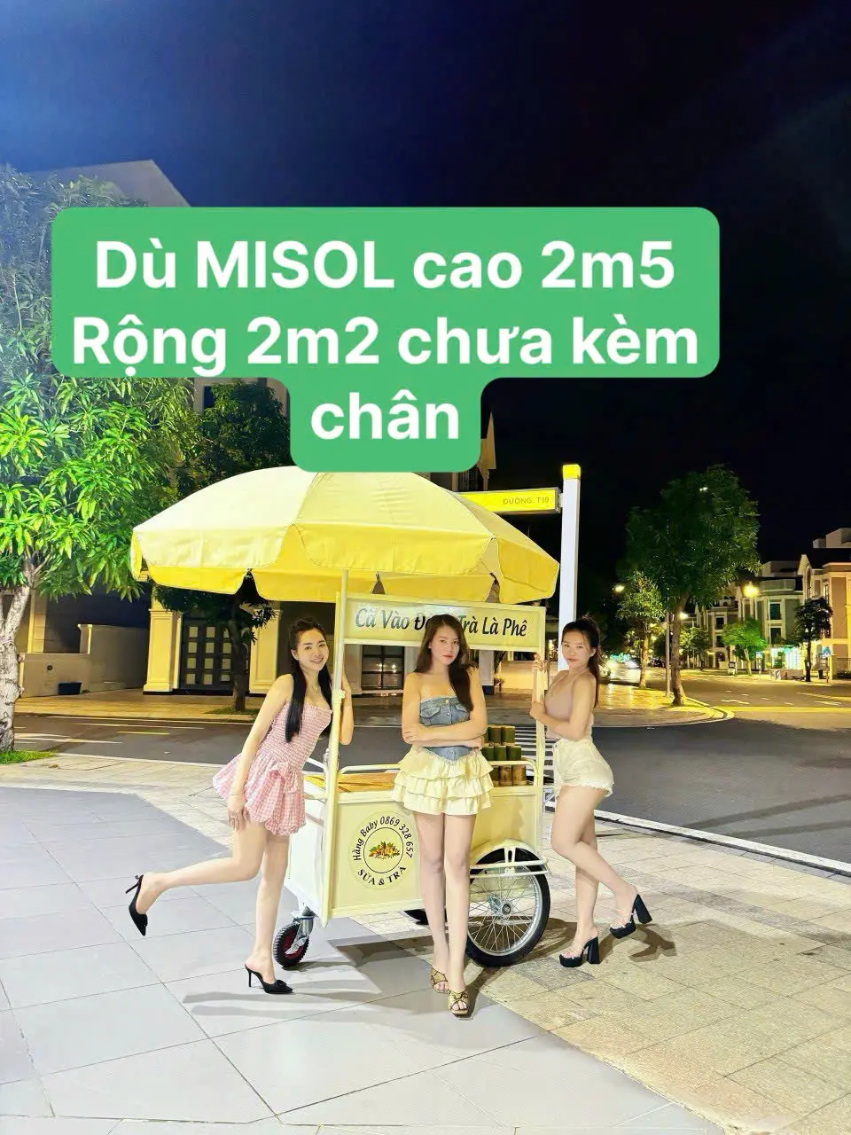 Siêu sales- Dù Cao 2m5 rộng 2m2 chưa kèm chân đế 12kg vải PU cao cấp