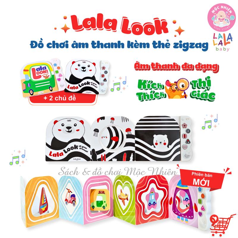Sách âm thanh zigzag Lalalook - Đồ chơi kích thích thị giác não bộ phát triển cho bé sơ sinh - Lalala baby