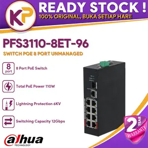 DAHUA PFS3110-8ET-96 SWITCH POE 8 PORT UNMANAGED LAYER 2