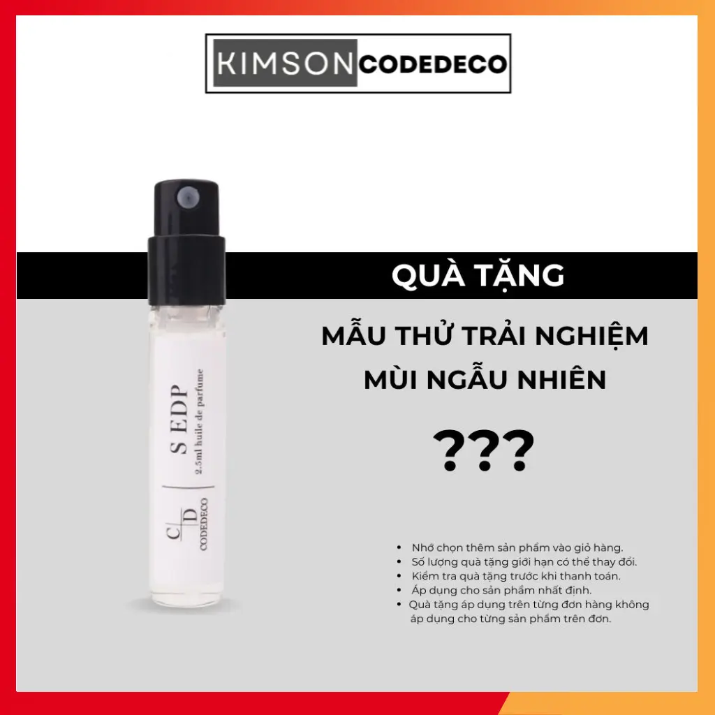 [TẶNG MÙI NGẪU NHIÊN] Tinh dầu nước Hoa CODEDECO Vial Dùng Thử 2.5ml Dạng Chấm, Tiết Kiệm, Tiện Lợi