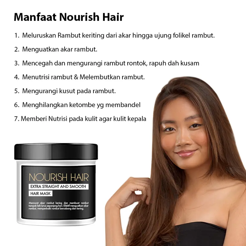 Nouris Hair pelurus Rambut Tanpa Catok BPOM 400 Grm 1
