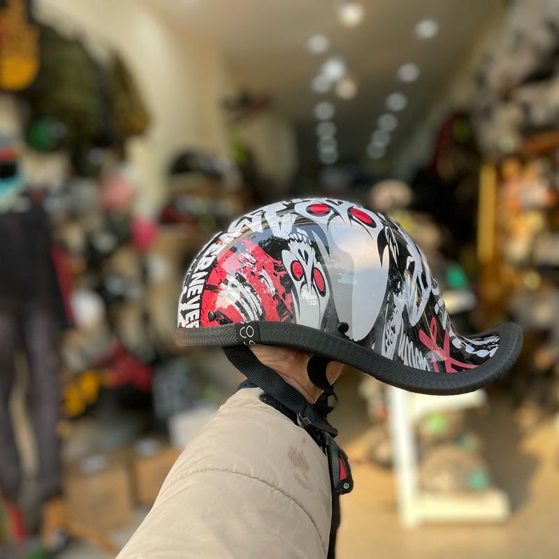 Mũ ngựa ngược gangster tem thể thao cao cấp - mũ đẹp chuẩn chất Nón Bảo Hiểm Nam