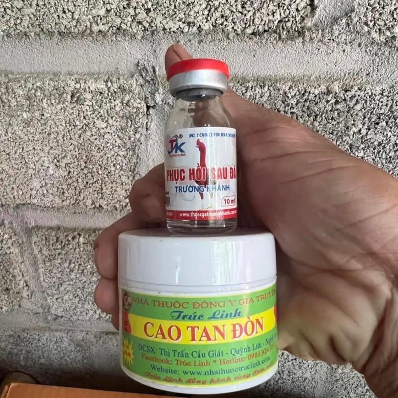 Combo phục hồi sau đá trường khánh, cao tan đòn trúc linh 1