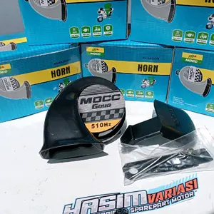 Klakson keong single mocc waterproof anti air 12 volt untuk motor dan mobil Accessories Bulat Kendaraan