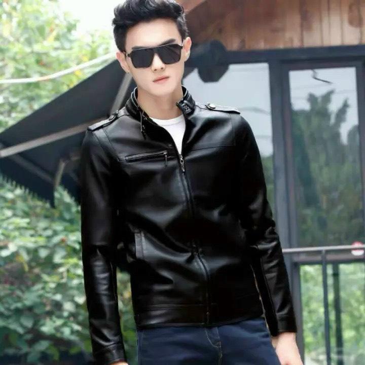 Product Introduction of Áo Khoác Da Nam Khóa Kéo Thiết Kế Chuẩn Form Phong Cách Hàn Quốc Menswear Jacket 1