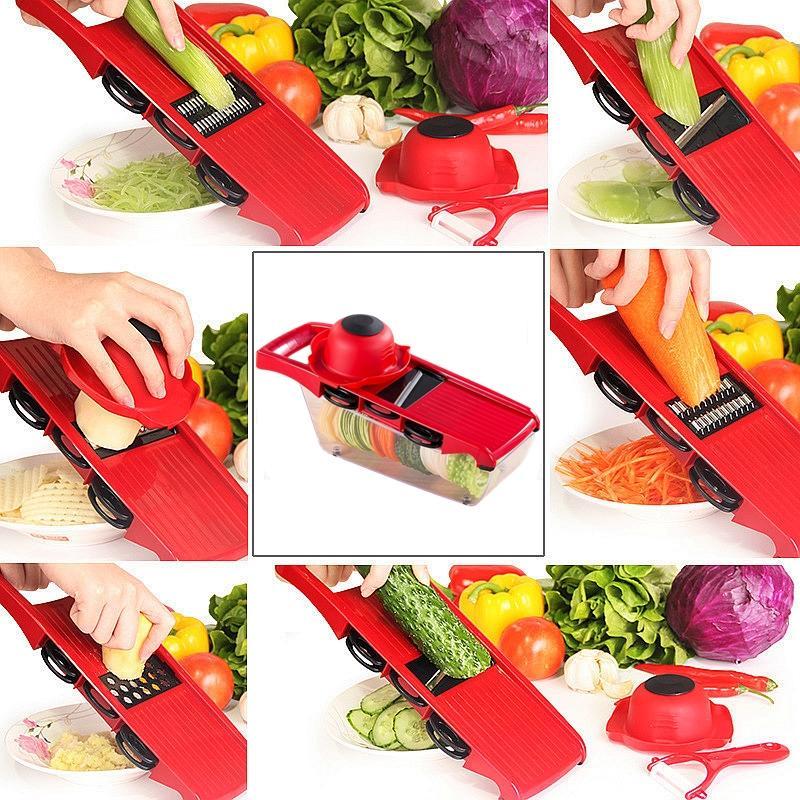 1 Set Multifunctional Vegetable Chopper with Container, Manual Reusable Vegetable Chopper, Household Kitchen Gadget 4
