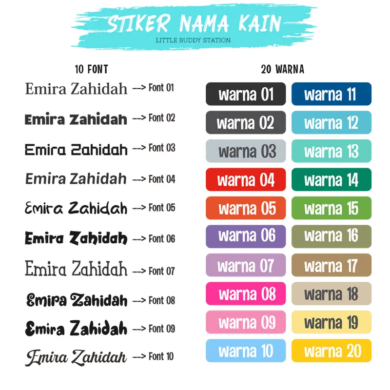Stiker Label Nama Baju Kain Setrika Custom Anak Anti Air Sticker Sablon Baju Kain Nama Anak Santri Pondok Waterproof Tinggal Setrika Model Button 2