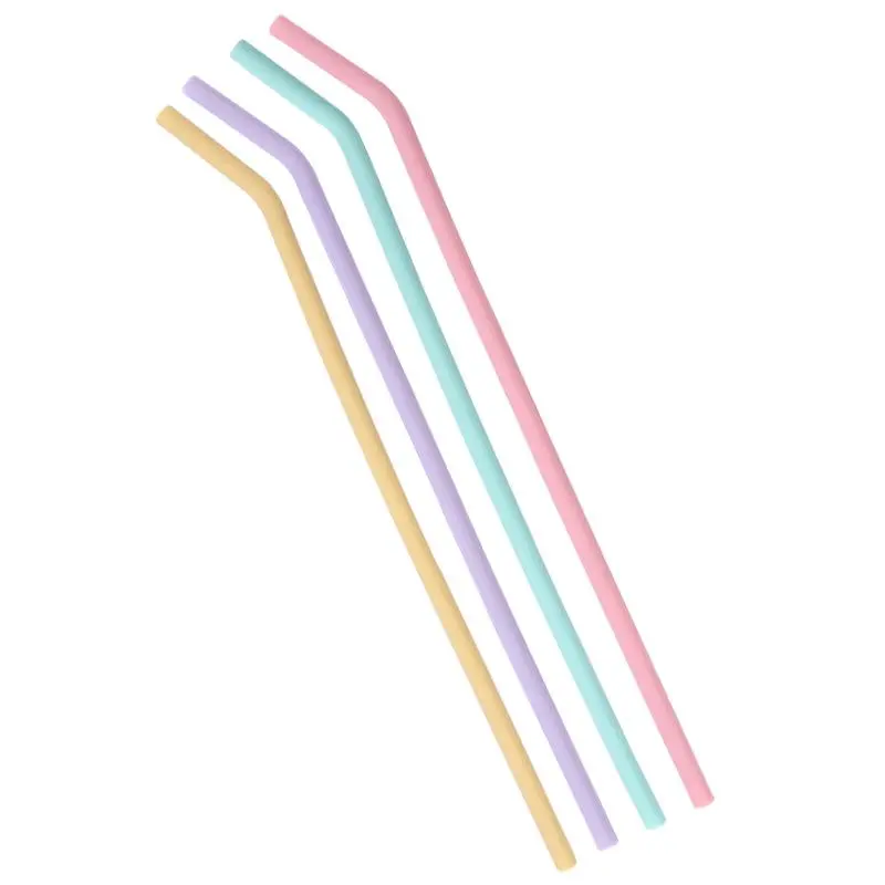 Silicone Drinking Straws without Cup (4 Counts), Reusable Drinking Straws, Drinking Accessories Utensils for Home Kitchen Party
