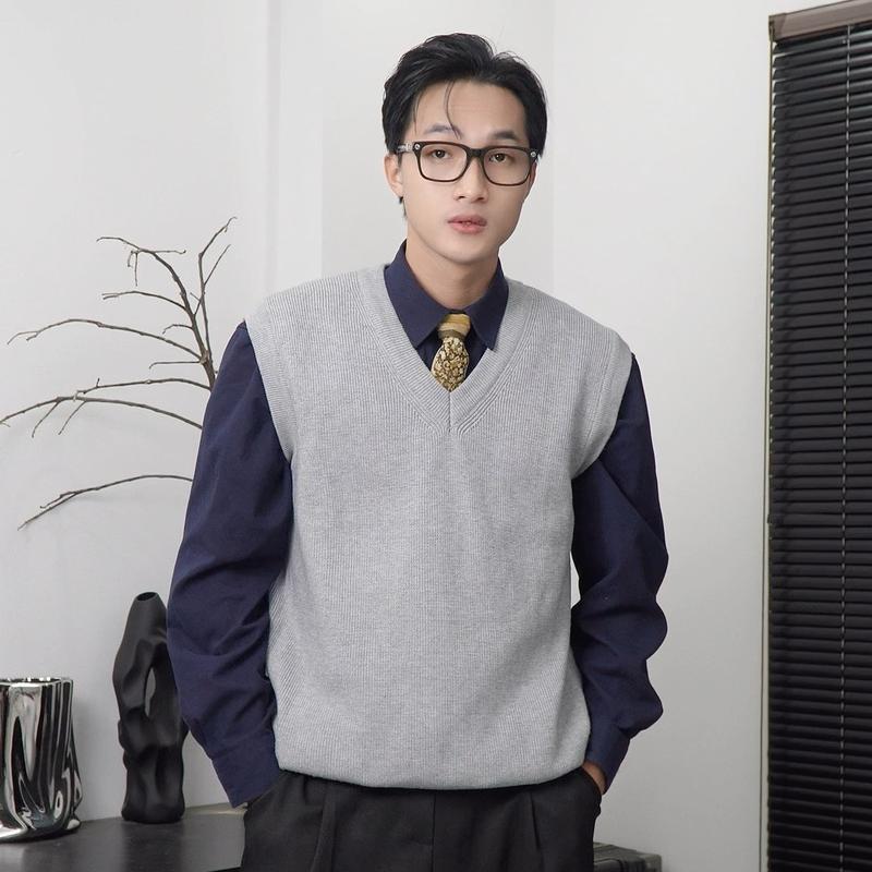 Áo gile len cao cấp Basstu mềm mại, không ngứa Nam Nữ Bs15