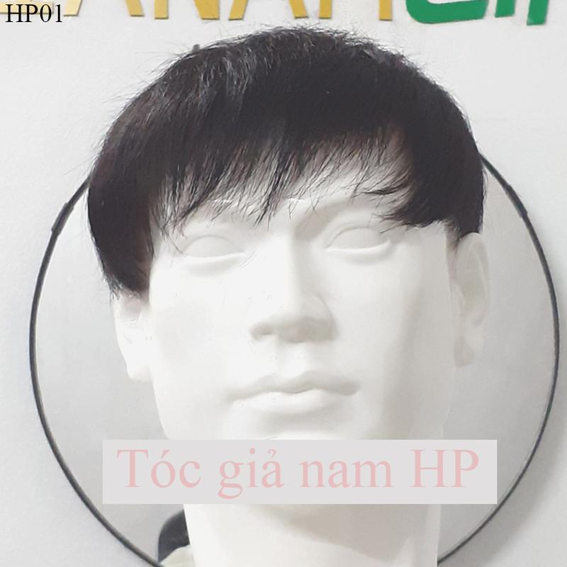 Tóc giả mái nam sử dụng kẹp hoặc dán, che hói đỉnh đầu