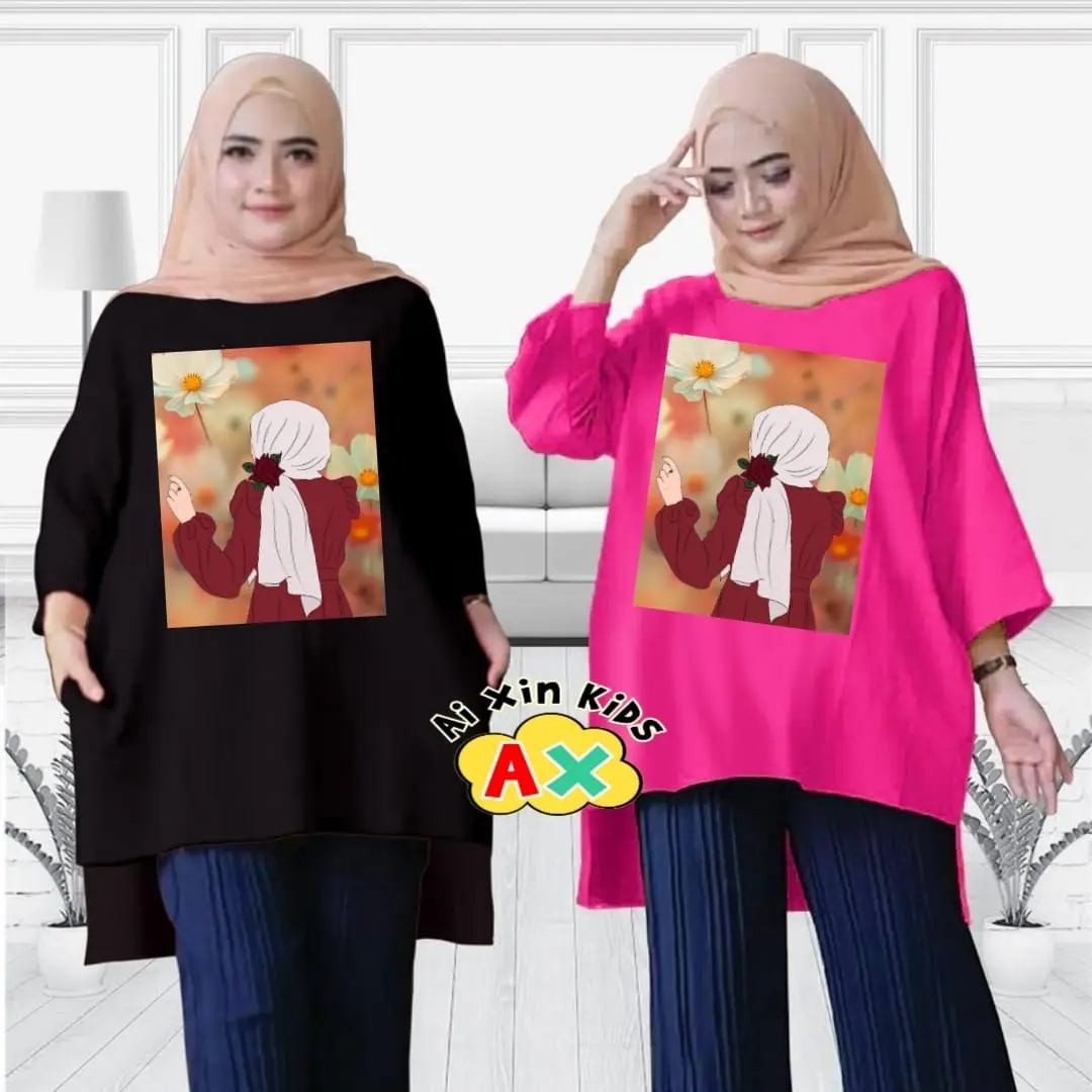 KAOS OVERSIZE HIJAB 01 XL XXL ATASAN TUNIK