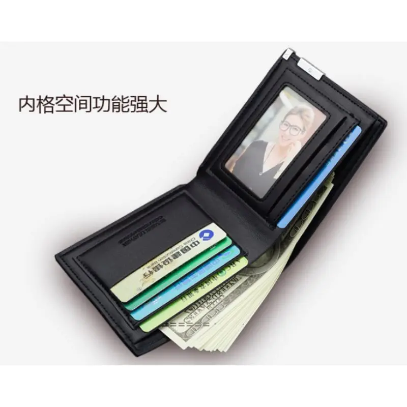DOMPET PRIA LIPAT DIBI.NRF POLOS/CUSTOM/BEBAS/GAMBAR/LOGO Dompet Kulit Men Fashion Letter Wallet KEREN 1
