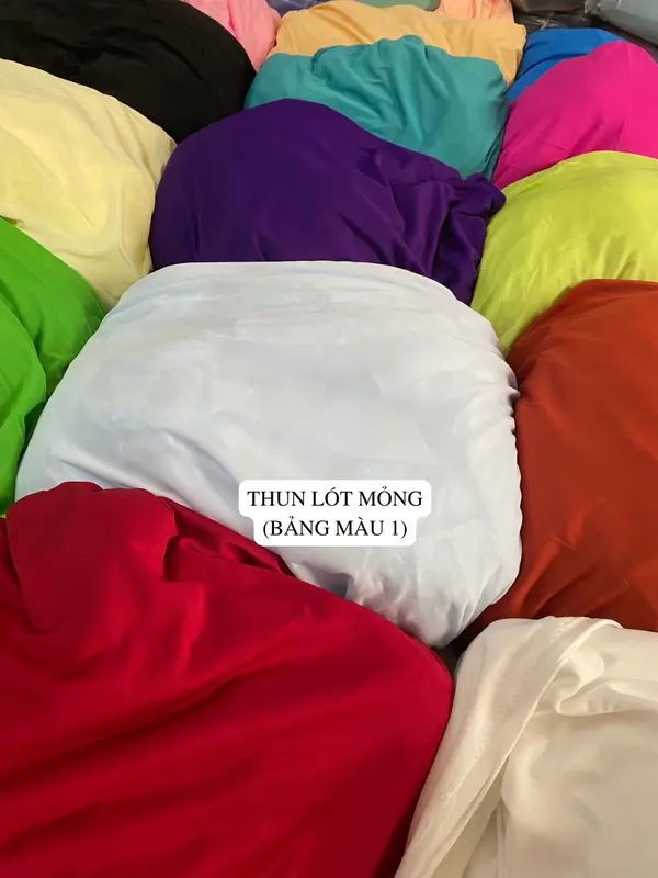 VẢI LÓT THUN SILK KHỔ 1M5 ( LOẠI MỎNG)-DÒNG VẢI LÓT THÔNG DỤNG gói 5
