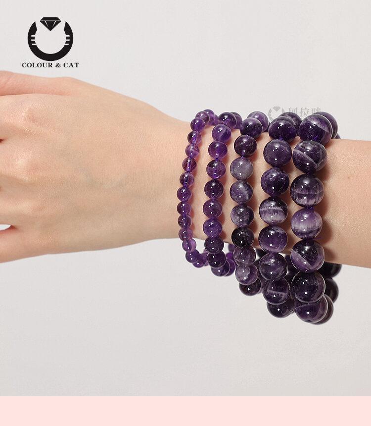Product Introduction of Natural Fashion Crystal Bracelet Women's Style Purple Quartz Hand Chain Gift Super Value ColourCAT KLM00001 Jewelry Accessories 19