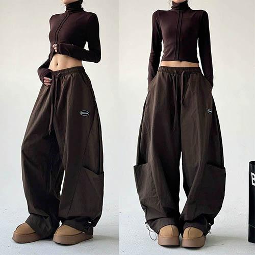  Quần Ống Rộng Thụng Túi Nam Nữ Mẫu Mới Hot Kiểu Dáng Harem Tôn Dáng Eo Thon Che Mọi Khuyết Điểm Phong Cách Hàn Quốc m106 