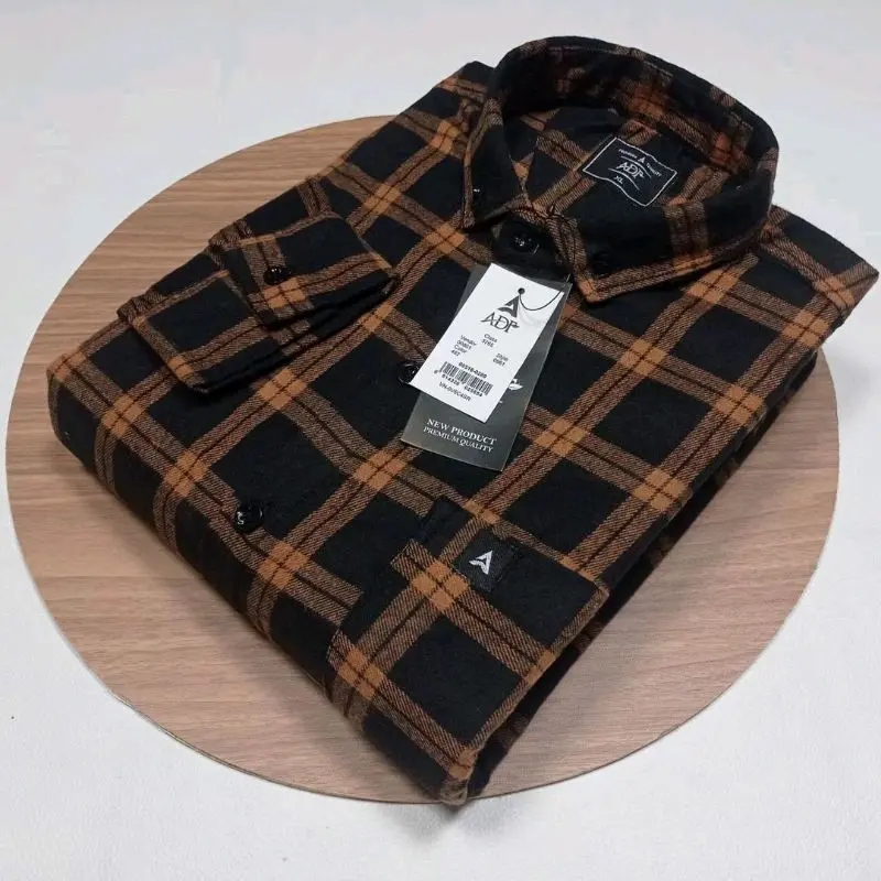 kemeja flanel impor lengan panjang anak laki usia 9 10 11 12 13 14 15 tahun Setrip Fashion V-Neck Slim-fitting