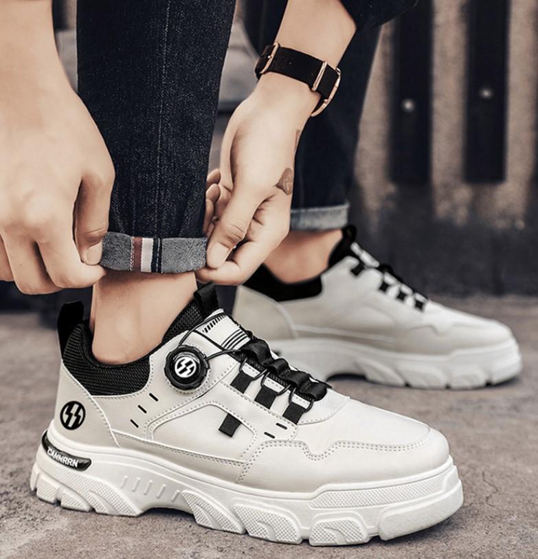 Product Introduction of Giày Sneaker nam Vua Giày mẫu mới 2024 khóa nút vặn hiện đại, chất liệu mềm mại, dễ sử dụng  H81 Cao Su Shoes giày  nút 21